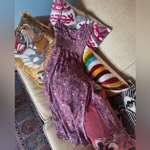 Aritzia Wilfred Floral Smocked Midi Dress XS